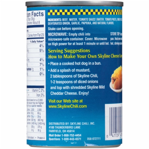 Skyline Chili® Original Chili Perspective: back