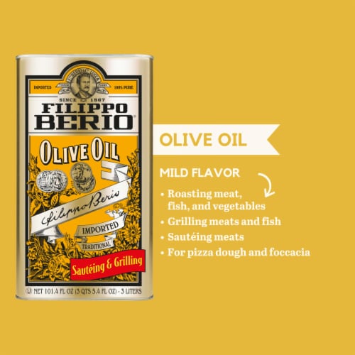 Filippo Berio® Olive Oil Tin Perspective: back