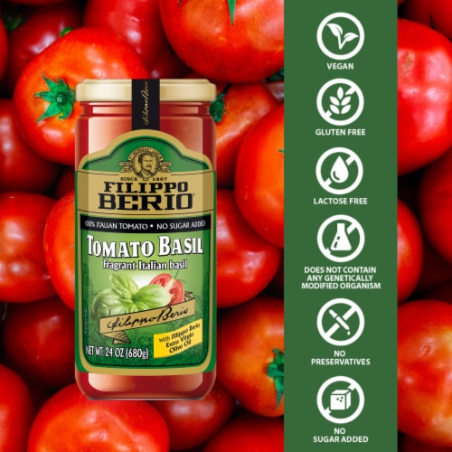 Filippo Berio Tomato Basil Pasta Sauce Perspective: back
