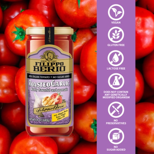 Filippo Berio Roasted Garlic Pasta Sauce Perspective: back