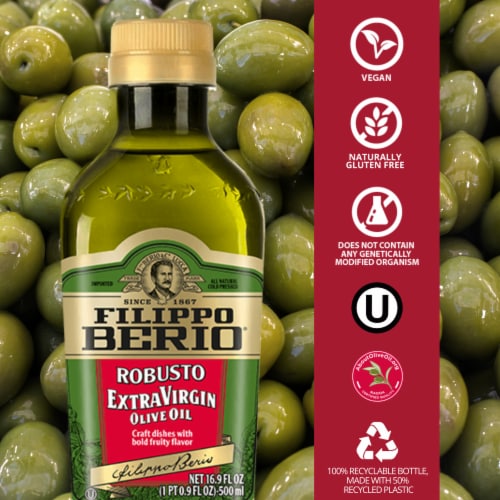 Filippo Berio Robusto Extra Virgin Olive Oil Perspective: back