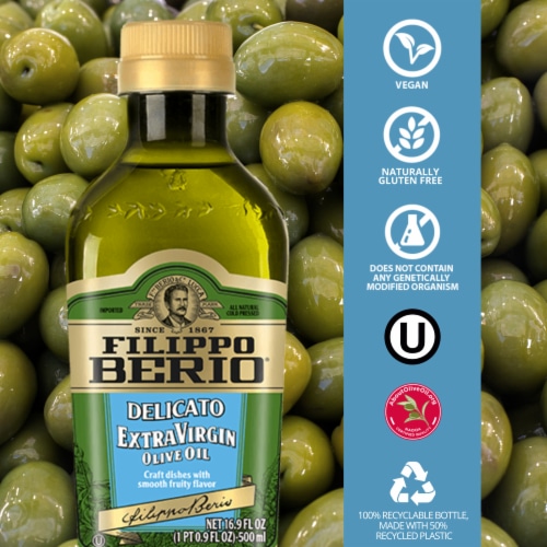 Filippo Berio Extra Virgin Delicato Olive Oil Perspective: back