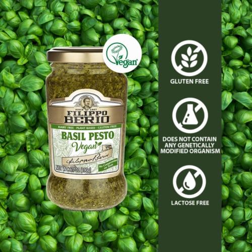 Filippo Berio Vegan Basil Pesto Perspective: back