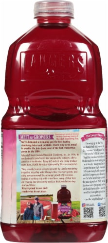 Langers Cranberry Raspberry Juice Cocktail Perspective: back