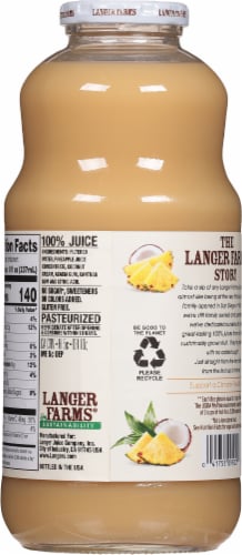 L&A Pineapple Coconut Juice Perspective: back