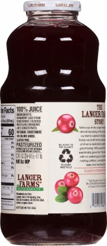 Langer Farms® All Cranberry Juice Perspective: back