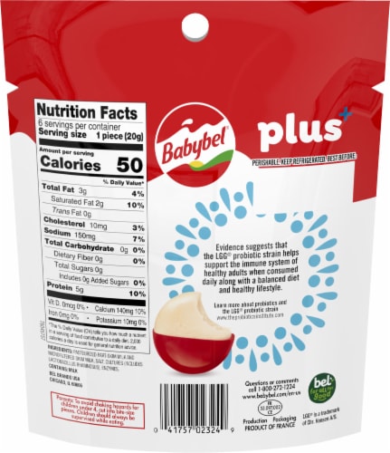Babybel® Plus Probiotic Mini Snack Cheese Perspective: back
