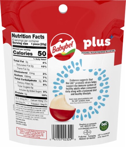 Babybel® Plus Probiotic Mini Snack Cheese Perspective: back