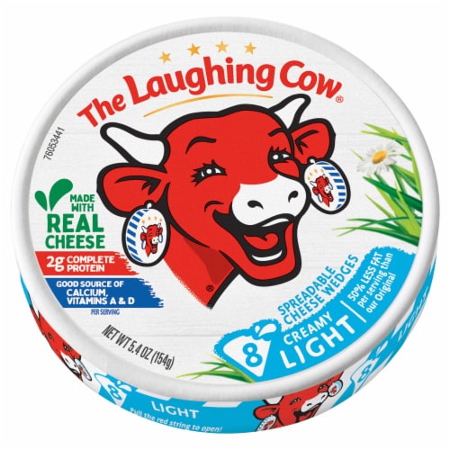 The Laughing Cow Creamy Light Spreadable Cheese Wedges Perspective: back