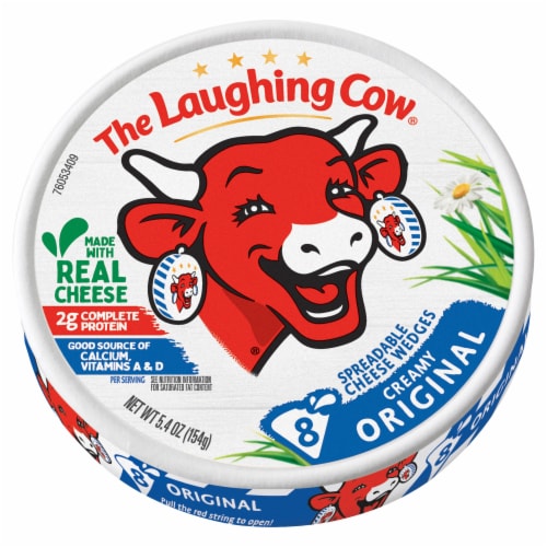 The Laughing Cow Creamy Original Spreadable Cheese Wedges Perspective: back