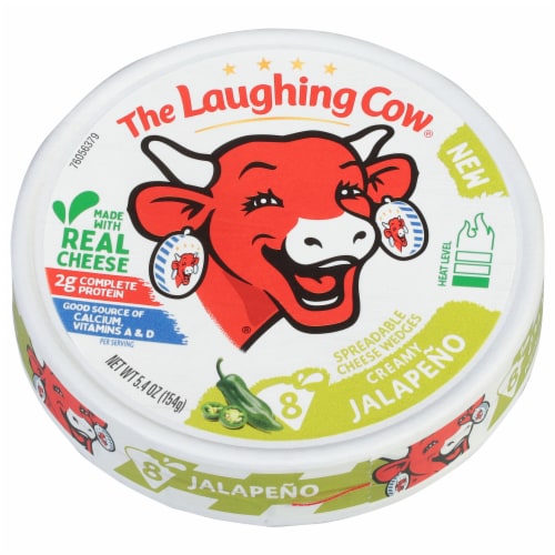 The Laughing Cow Creamy Jalapeño Spreadable Cheese Wedges Perspective: back