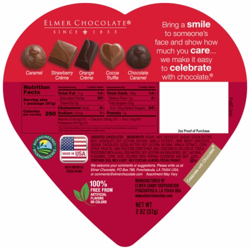 Elmer Chocolate® Assorted Chocolates Pet Hearts Perspective: back