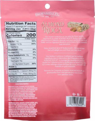 Brown & Haley® Holiday Almond Buttercrunch Roca® Bites Perspective: back