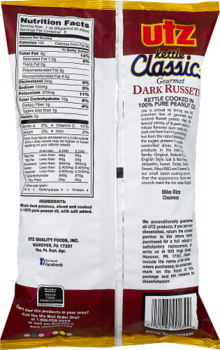 Utz Ketle Classic Dark Russets Potato Chips Perspective: back