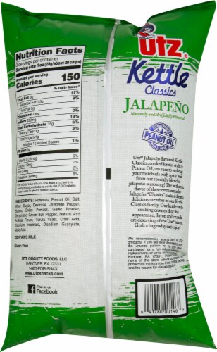 Utz Kettle Chips - Jalapeno Perspective: back