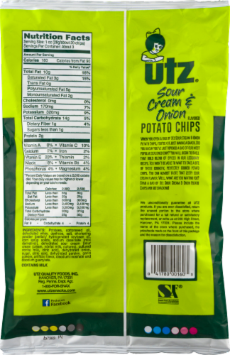 Utz® Ripples Gluten-Free Sour Cream & Onion Potato Chips Perspective: back