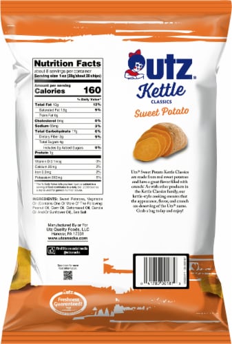 Utz® Kettle Classics Sweet Potato Chips Perspective: back