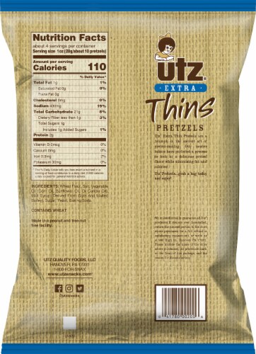 Utz® Extra Thins Pretzels Perspective: back