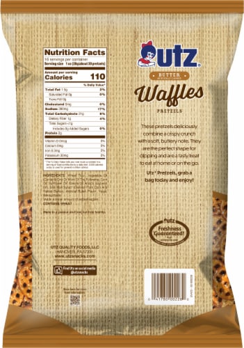 Utz® Butter Waffles Pretzels Perspective: back