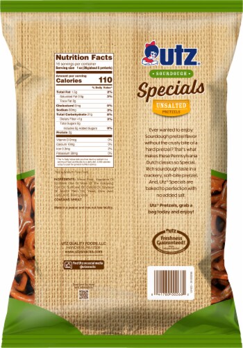 Utz® Specials Unsalted Sourdough Pretzels Perspective: back