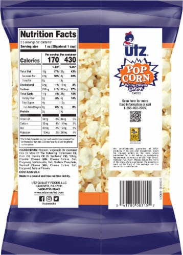 Utz® Premium White Cheddar Popcorn