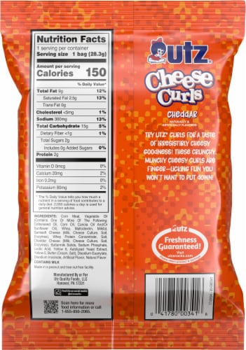 Utz® Baked Cheese Curls Perspective: back