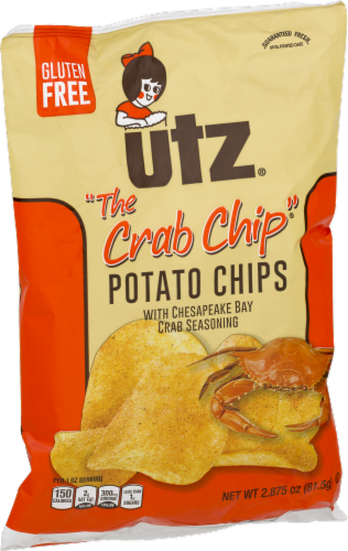Utz "The Crab Chip" Potato Chips Perspective: back
