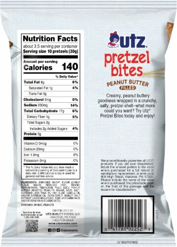 UTZ® Peanut Butter Filled Pretzel Bites Perspective: back