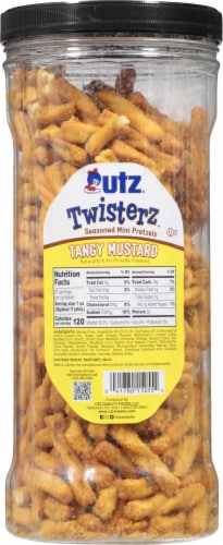 Utz Twisterz Tangy Mustard Seasoned Mini Pretzels Perspective: back