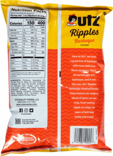 Utz BBQ Ripple Chip Perspective: back