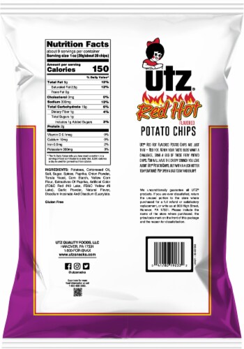 Utz Red Hot Potato Chips Perspective: back