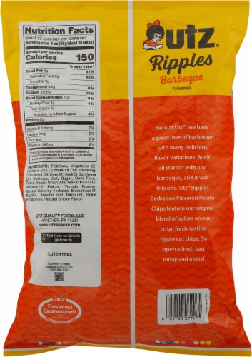 UTZ® Party Size Ripples Barbeque Chips Perspective: back