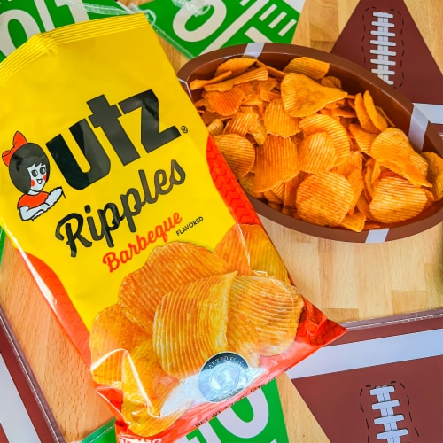 Utz® Ripples Barbeque Potato Chips Family Size Perspective: back
