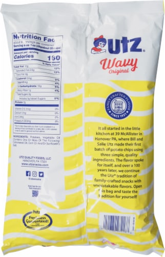 Utz® Wavy Original Potato Chips Perspective: back