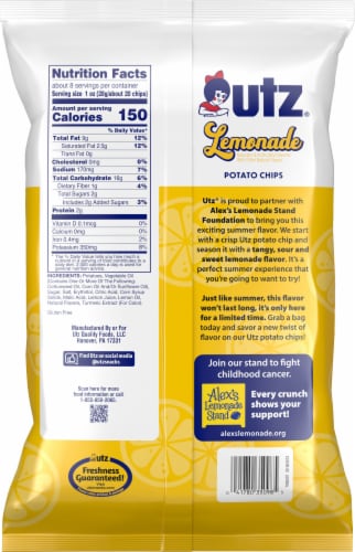 Utz® Wavy Original Potato Chips Family Size Perspective: back