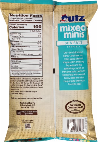 Utz® Mixed Minis Sea Salt Pretzels Perspective: back
