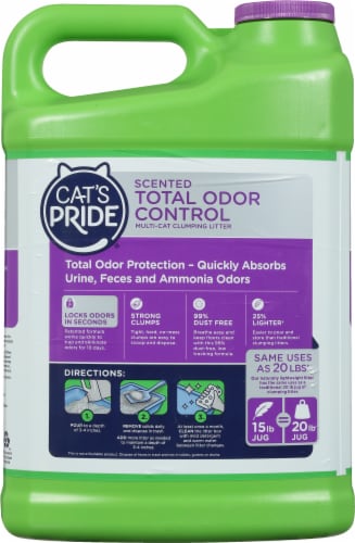Cat's Pride Scented Total Odor Control Max Power Multi-Cat Clumping Litter Perspective: back