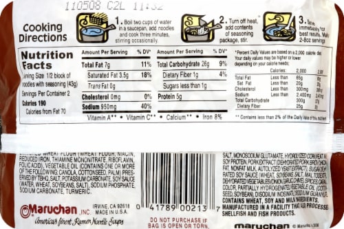 Maruchan® Pork Flavor Ramen Noodle Soup Perspective: back