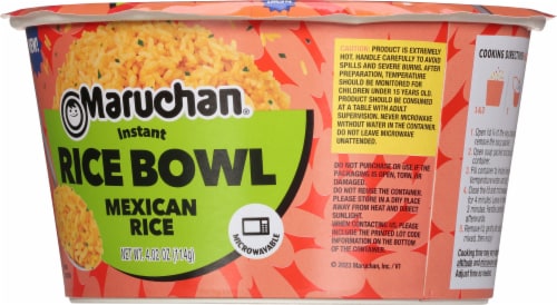 Maruchan® Mexican Instant Rice Bowl Perspective: back