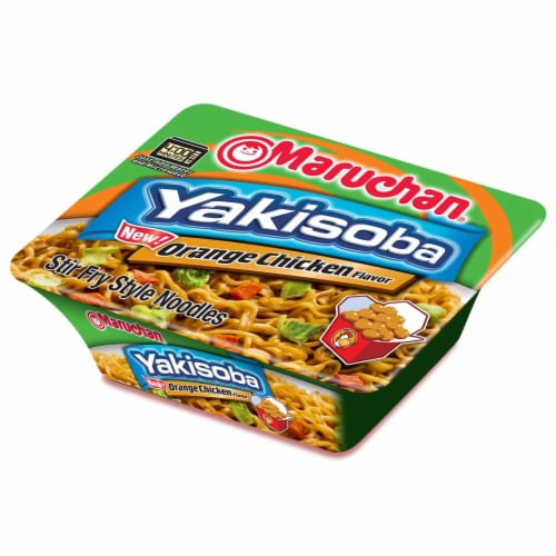 Maruchan Yakisoba Orange Chicken, Japanese Instant Ramen Noodles, 16 Count Perspective: back