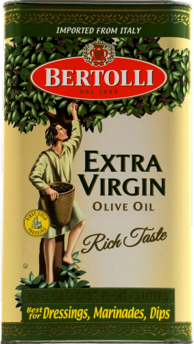 Bertolli Extra Virgin Olive Oil Tin Perspective: back
