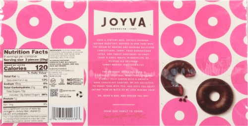 Joyva® Chocolate Covered Raspberry Jelly Rings Perspective: back