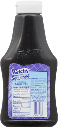 Welch's Grape Jelly Squeeze Bottle Perspective: back