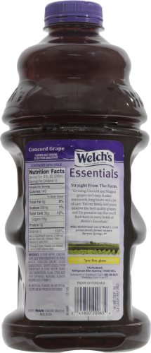 Welch's Essentials Concord Grape Juice Perspective: back