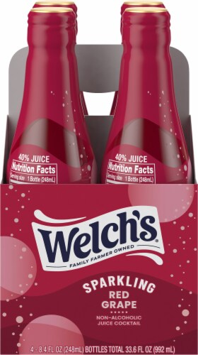 Welch's Red Grape Sparkling Non-Alcoholic Juice Cocktail Perspective: back