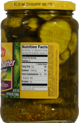 Nalley Bread Butter Cucumber Chips 24 Fl Oz Qfc