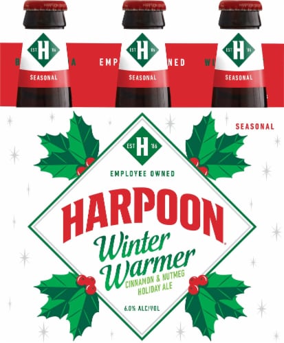 Harpoon® Winter Warmer Cinnamon & Nutmeg Holiday Ale Perspective: back