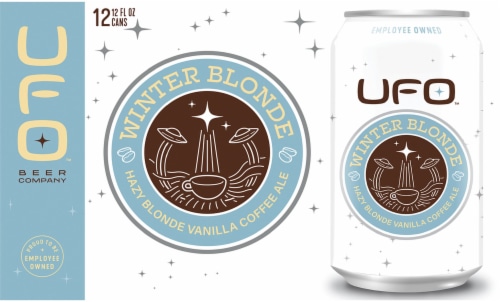 UFO Beer Company™ Winter Blonde Winter Seasonal Ale Perspective: back