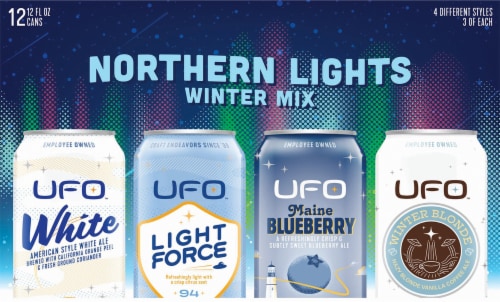 UFO Brewing Company™ Northern Lights Winter Mix Beer Perspective: back