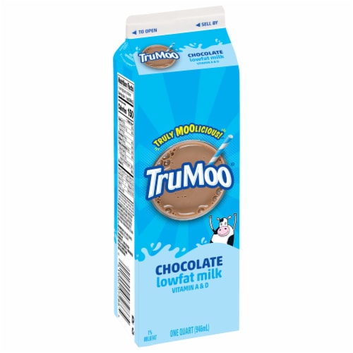 TruMoo 1% Lowfat Chocolate Milk Perspective: back